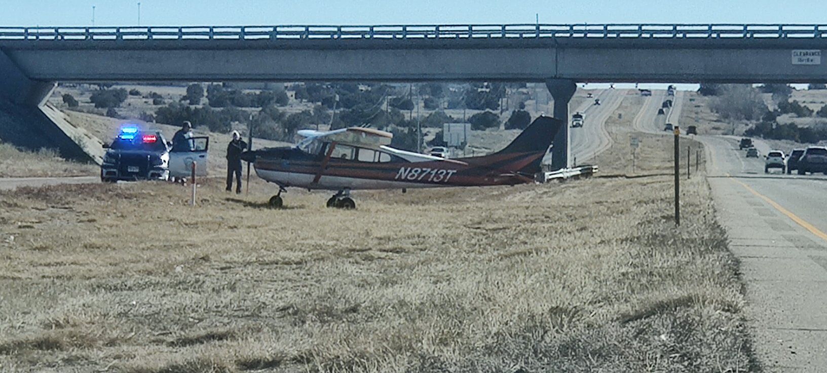 Airplane makes emergency landing on Colorado highway