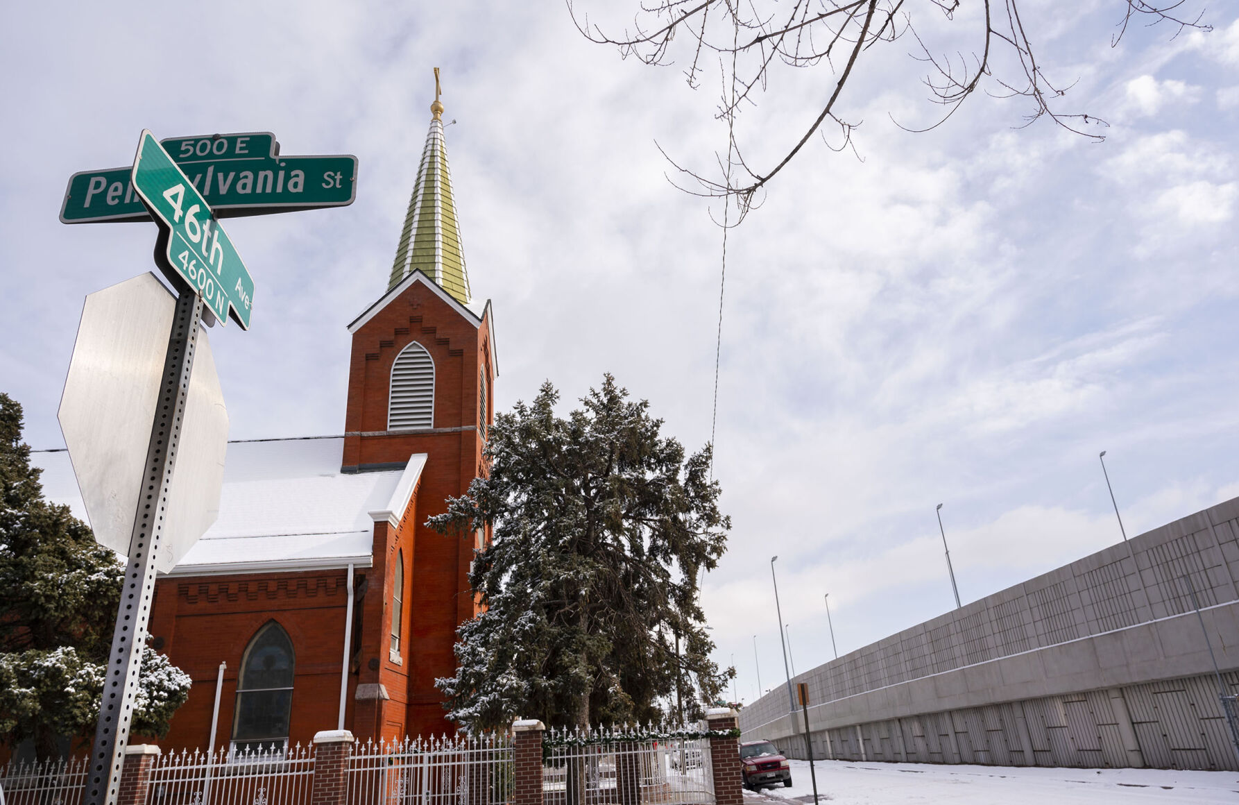 St. Joseph Polish Catholic Church was built for the Globeville’s Polish immigrants in 1902. The Interstate 70 viaduct, which was finished in 1964, separated it from the southern side of the neighborhood. (Christian Murdock/The Gazette)