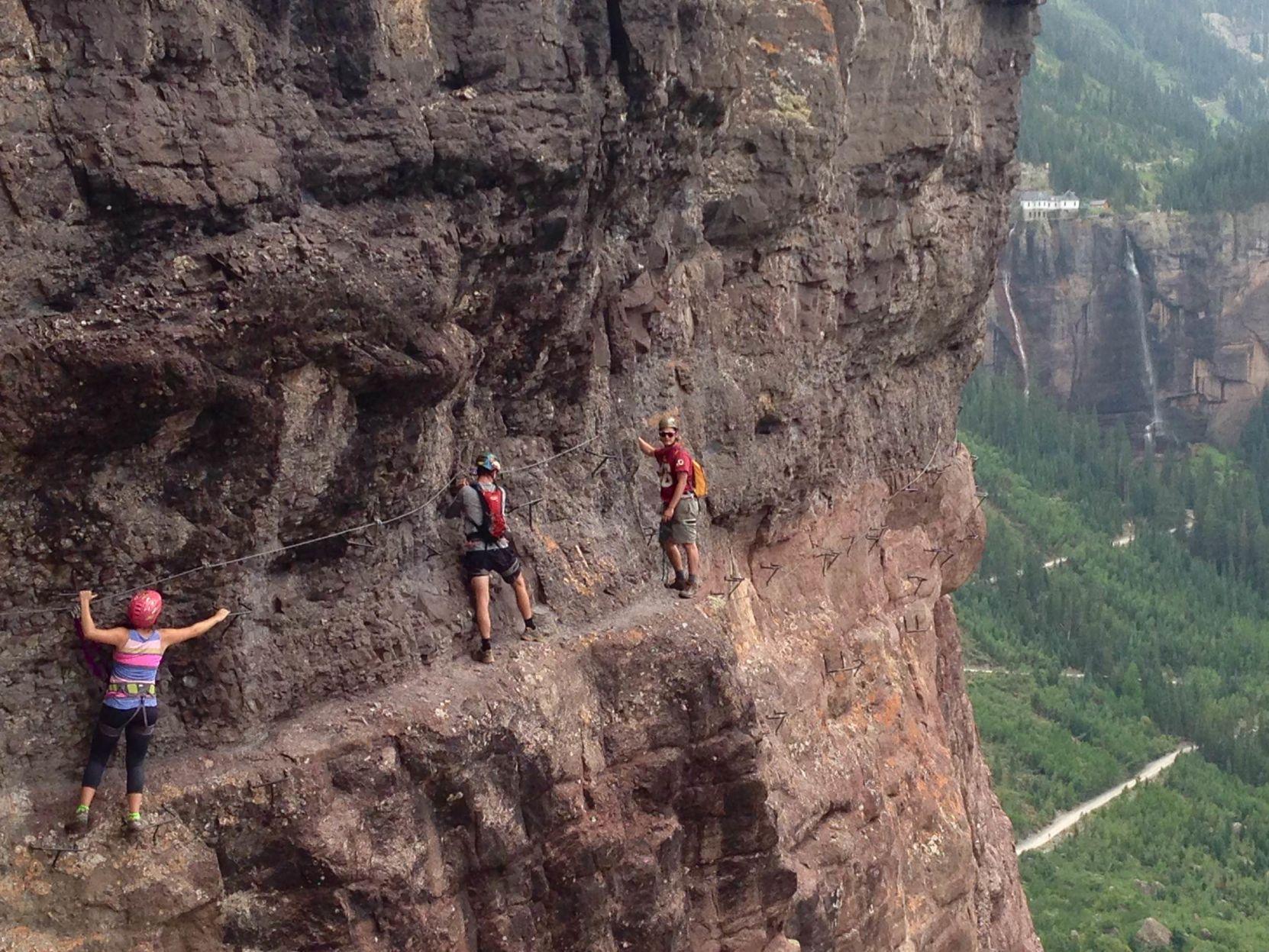 There’s also a Via Ferrata for adrenaline lovers that are brave enough to traverse the rocky cliffside high above the town. Photo Courtesy of Sophie Goodman.