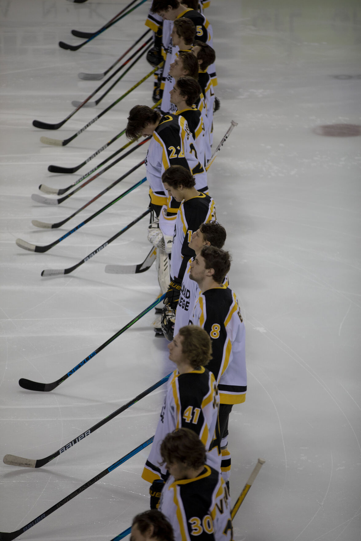 The Colorado College and DU college hockey Battle for the Gold Pan at The Broadmoor World Arena in Colorado Springs on Thursday, Feb. 25, 2021. Denver won the game against the CC Tigers by a score of 5 to 1. (Chancey Bush/ The Gazette) (Chancey Bush/ The Gazette)