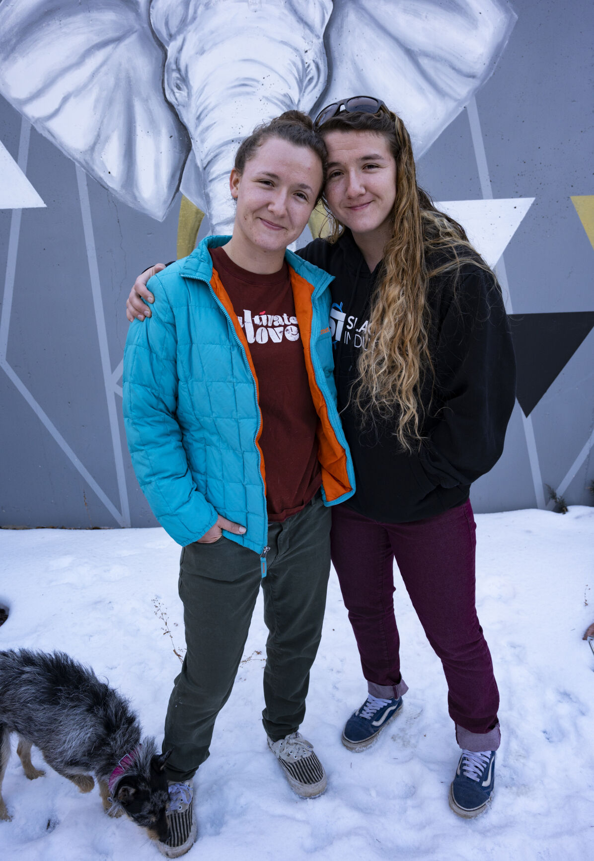Twins Jesse, left, and Tyler Youngwerth, 28, pose for a picture in Jesse’s backyard Thursday, Jan. 21, 2021. (Christian Murdock, The Gazette)