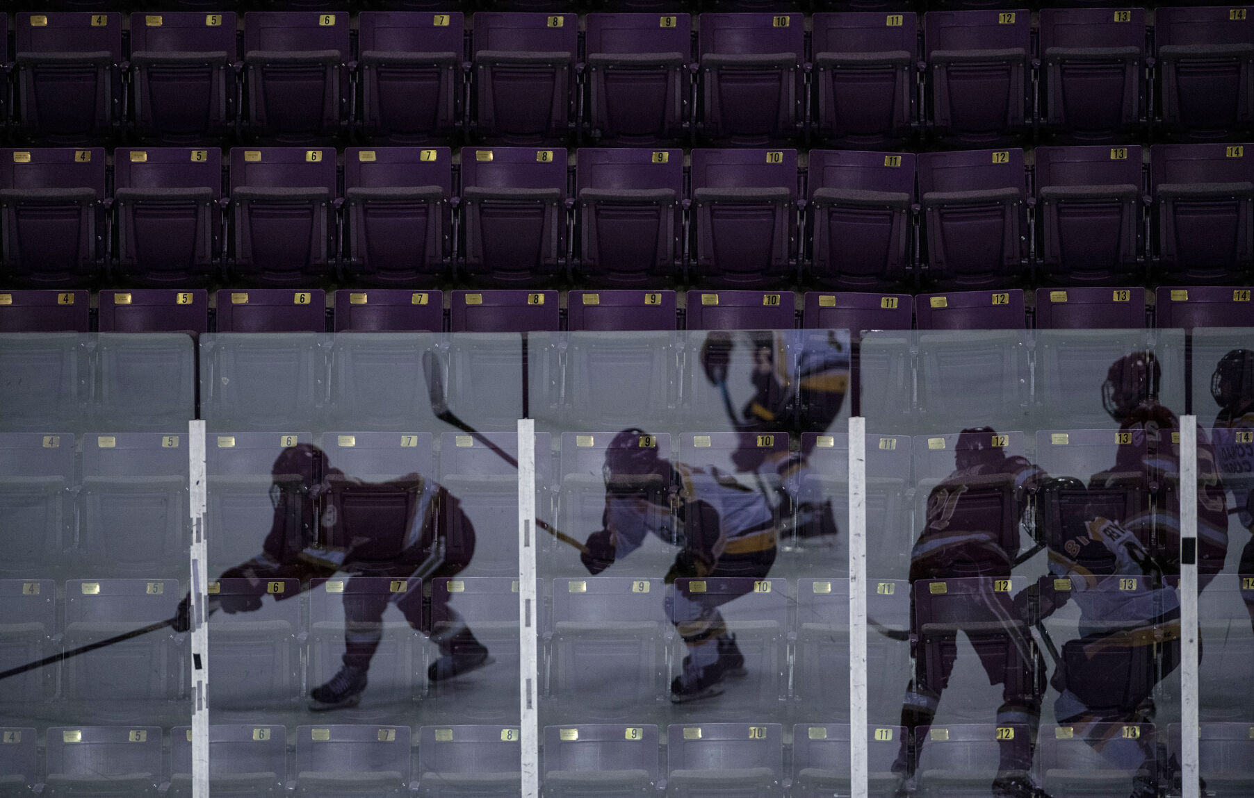 The Colorado College and DU college hockey Battle for the Gold Pan at The Broadmoor World Arena in Colorado Springs on Thursday, Feb. 25, 2021. Denver won the game against the CC Tigers by a score of 5 to 1. (Chancey Bush/ The Gazette) (Chancey Bush/ The Gazette)