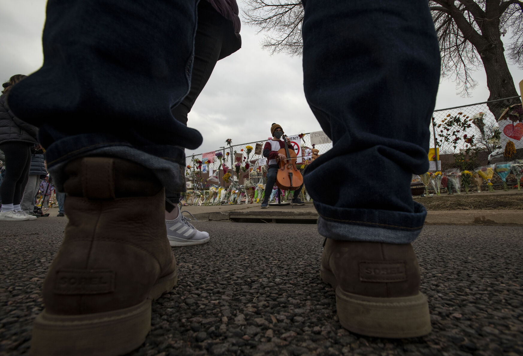 Scenes from Boulder on Wednesday, after 10 people were killed in a shooting Monday including a police officer at King Soopers.(Chancey Bush/ The Gazette) (Chancey Bush)