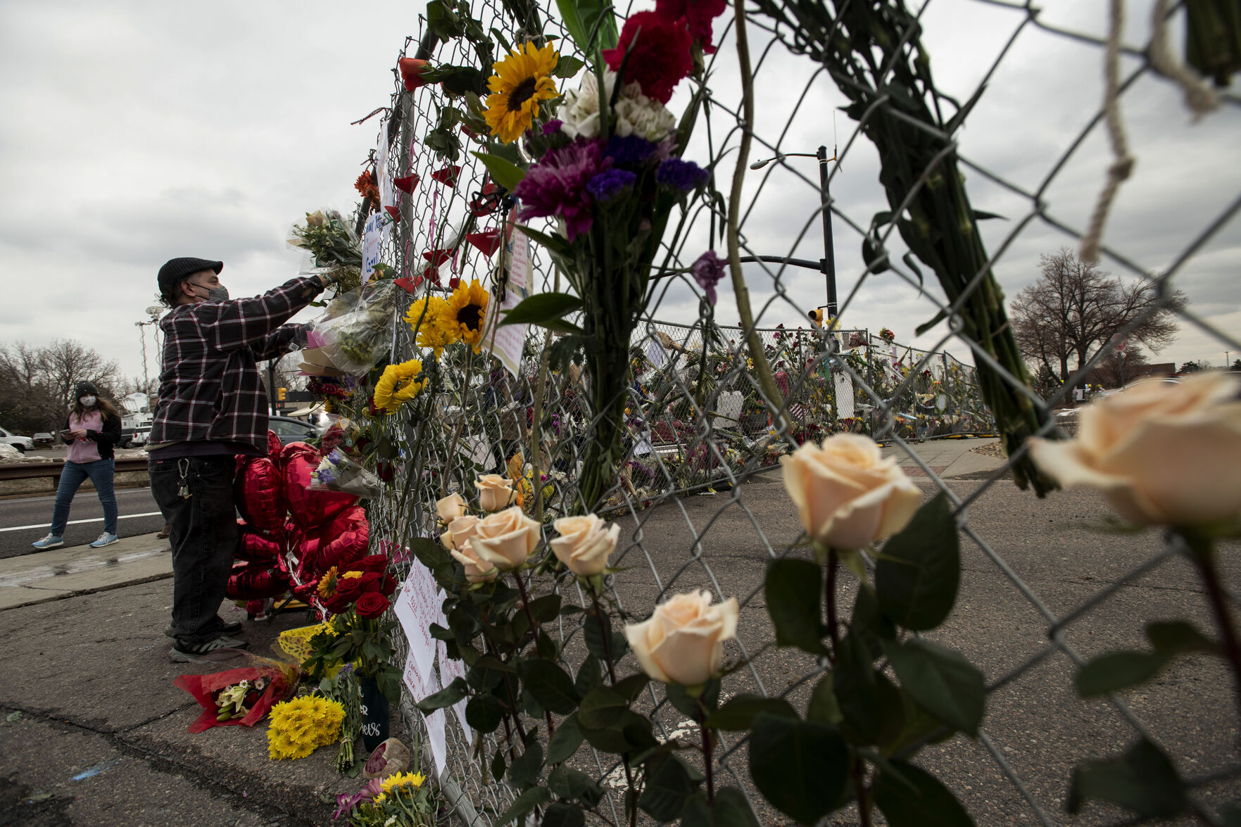 Scenes from Boulder on Wednesday, after 10 people were killed in a shooting Monday including a police officer at King Soopers.(Chancey Bush/ The Gazette) (Chancey Bush)