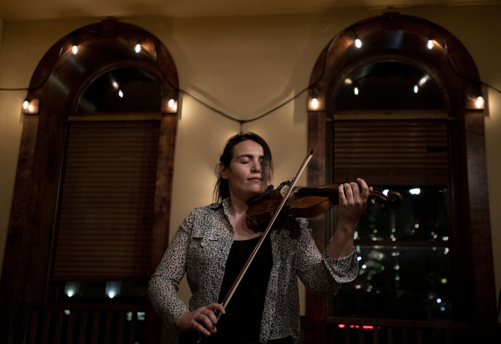 Nerea Gourlaouen’s show is is a mix of Irish fiddling and step dancing, “combined in a way you have never seen before,” she describes online. (Chancey Bush/ The Gazette)