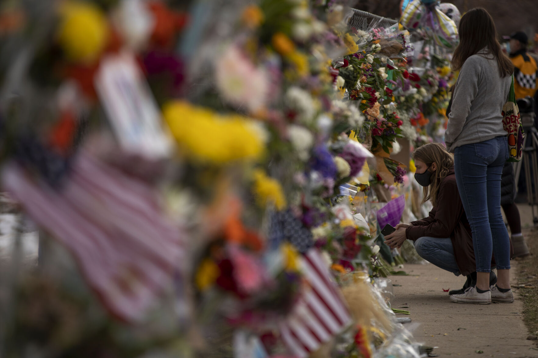 Scenes from Boulder on Wednesday, after 10 people were killed in a shooting Monday including a police officer at King Soopers.(Chancey Bush/ The Gazette) (Chancey Bush)