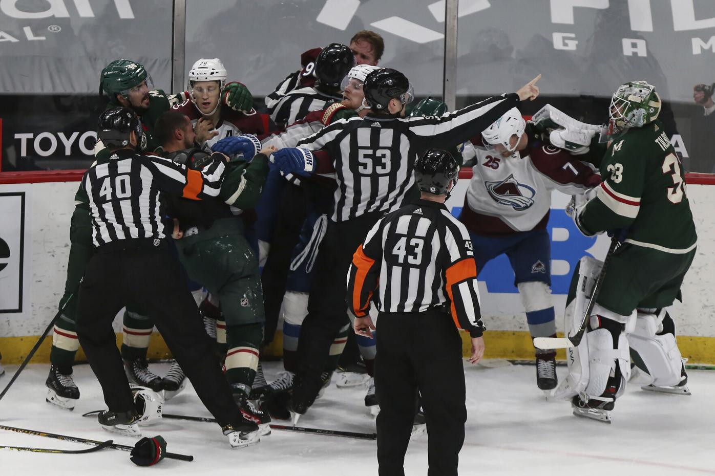 Philipp Grubauer observed as Colorado Avalanche teammates ended game on chippy note