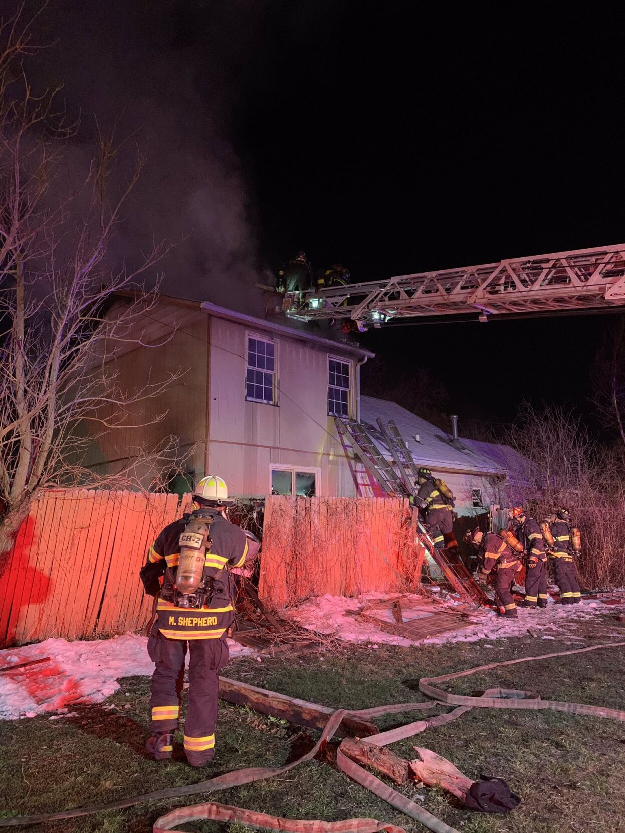 Early-morning house fire sends one to hospital