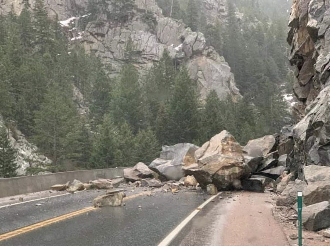 Boulder Canyon closed due to rockslide