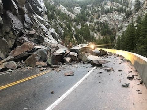 Boulder Canyon reopens following rock slide that dropped ‘SUV-sized rocks’ on road