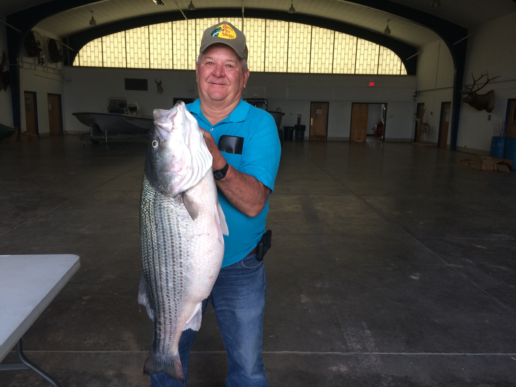 The state’s biggest bass was celebrated in 2017: a striper weighing 29 pounds and measuring 39 inches, caught by Harvey Shade at John Martin Reservoir on the southeast plains. Photo courtesy Colorado Parks and Wildlife