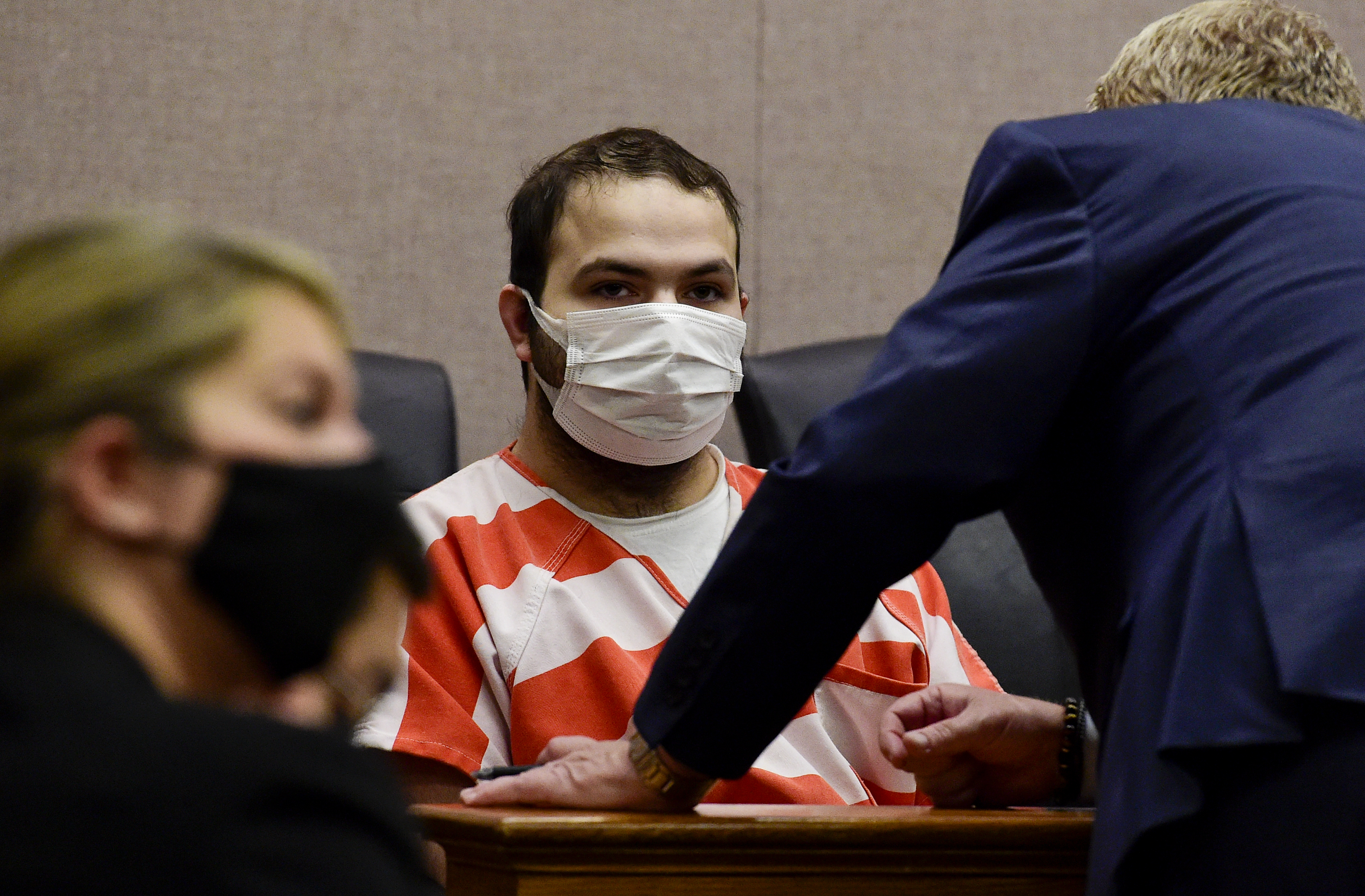 BOULDER, CO - MAY 25: Ahmad Al Aliwi Alissa appears in a Boulder County District courtroom at the Boulder County Justice Center on Tuesday, May 25, 2021. Alissa is suspected of shooting and killing 10 people at a King Soopers grocery store on Table Mesa Drive in Boulder on Monday, March 22. He is facing 47 total attempted murder charges after an additional 13 counts were added on Monday, May 24. (Matthew Jonas/Boulder Daily Camera, Pool) (Matthew Jonas)