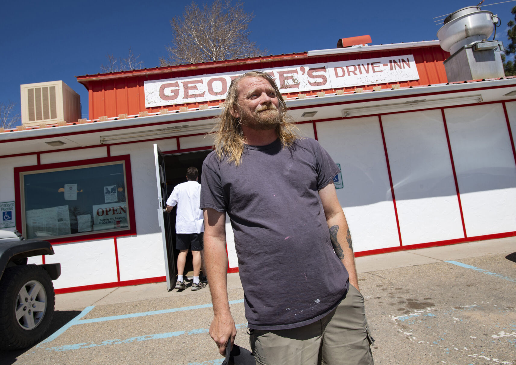 Joe Sylling became the owner of George’s Drive Inn last year, just before COVID-19 hit, after working at the restaurant for years. (photos by Christian Murdock, The Gazette)