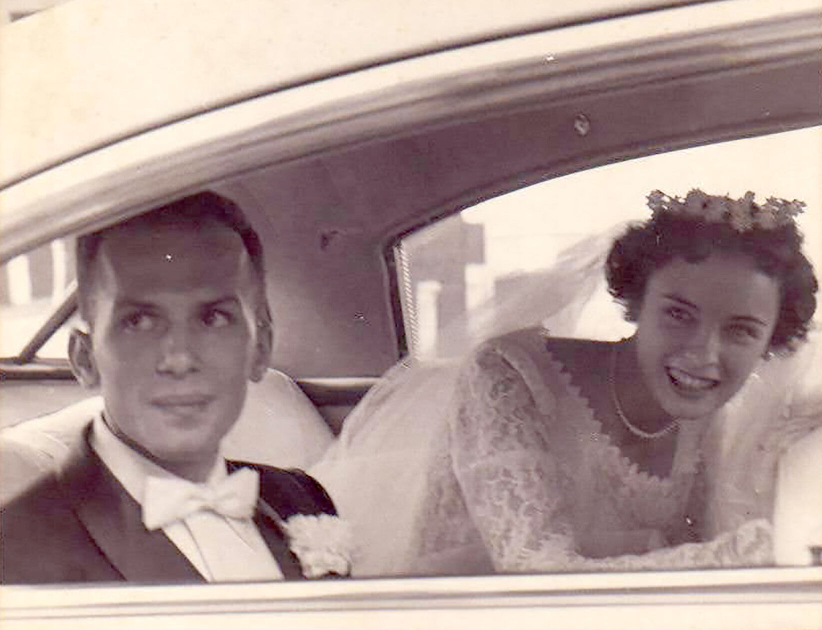 Anthony and Mary Louise Giannangeli on their wedding day in 1954. ((Photo courtesy of Dennis Giannangeli))