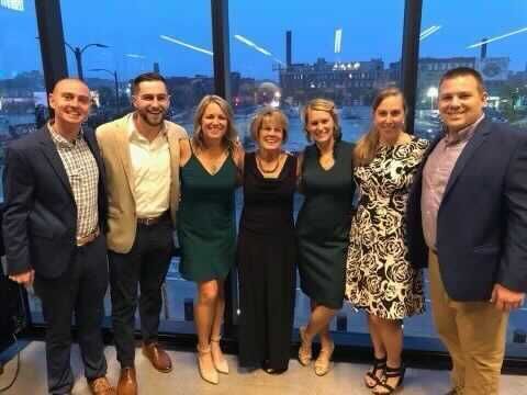 Kelly Kleine poses for picture with her family. From left to right: her brother-in-law Mark Kolb, her boyfriend Derek VanCalligan, Kleine, her mother Barbara Kleine, her sister Aimee Kolb, her sister-in-law Gina Kleine and her brother Eric Kleine. (Courtesy of Barbara Kleine)