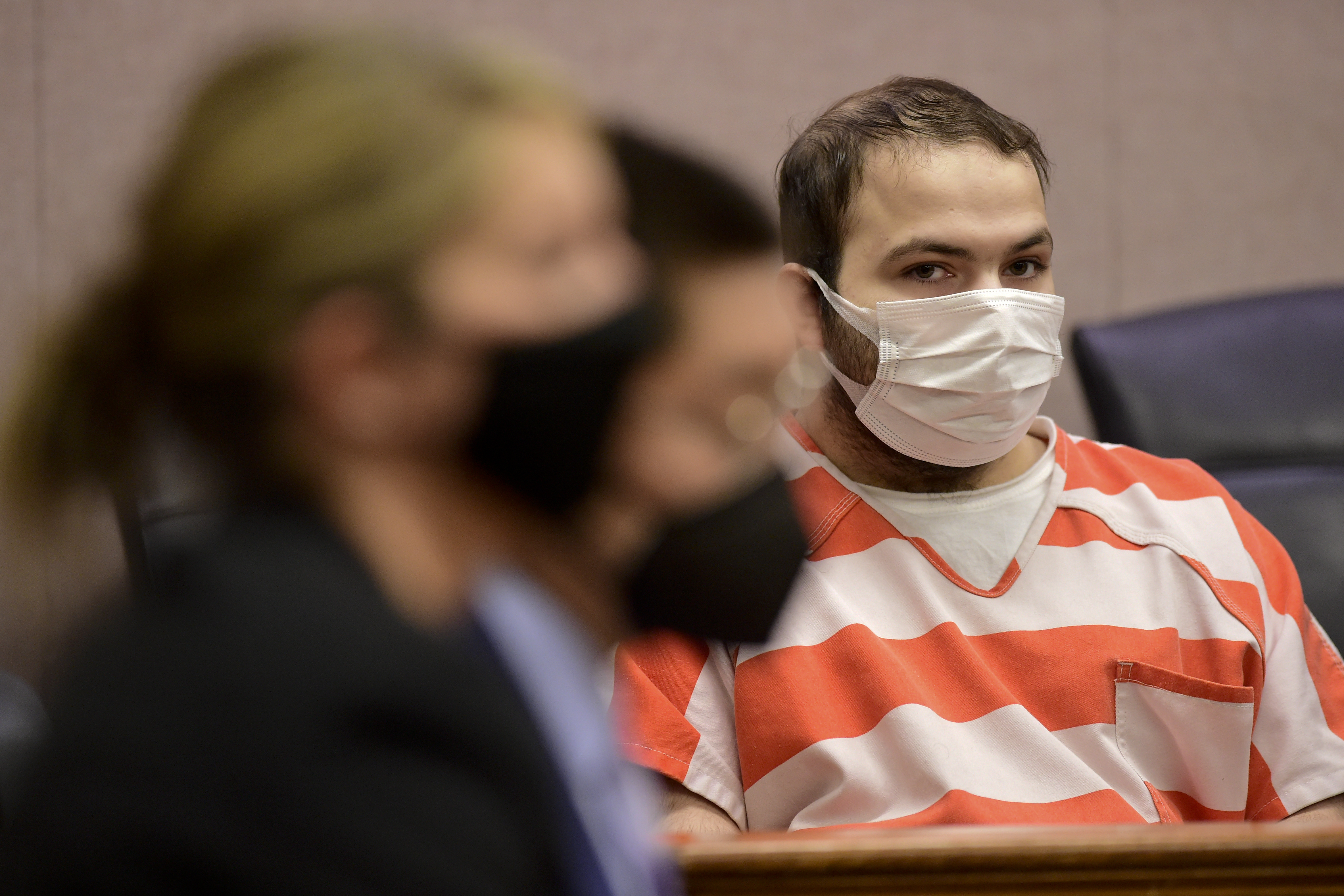 BOULDER, CO - MAY 25: Ahmad Al Aliwi Alissa appears in a Boulder County District courtroom at the Boulder County Justice Center on Tuesday, May 25, 2021. Alissa is suspected of shooting and killing 10 people at a King Soopers grocery store on Table Mesa Drive in Boulder on Monday, March 22. He is facing 47 total attempted murder charges after an additional 13 counts were added on Monday, May 24. (Matthew Jonas/Boulder Daily Camera, Pool) (Matthew Jonas)