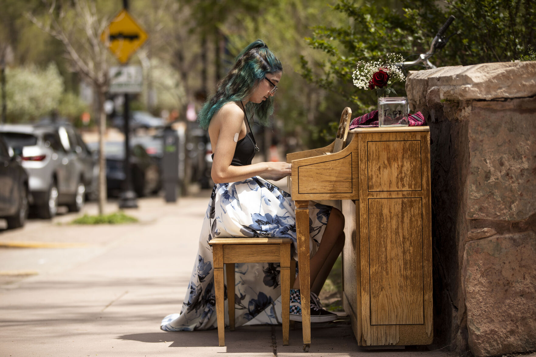 A piano on the sidewalk in Manitou Springs brings confusion, smiles and healing every day