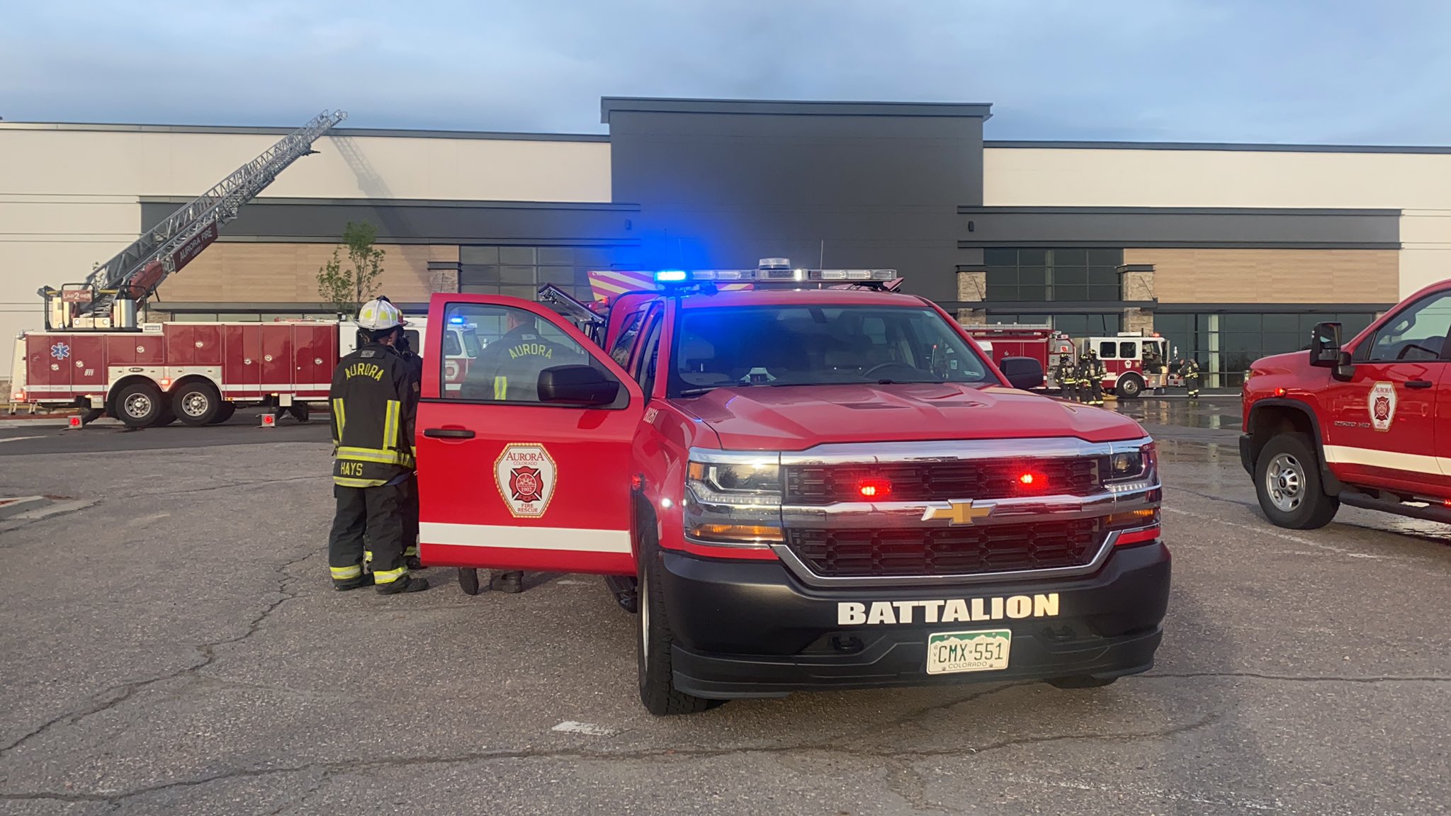 Aurora fire crews extinguish blaze at new structure at Town Center