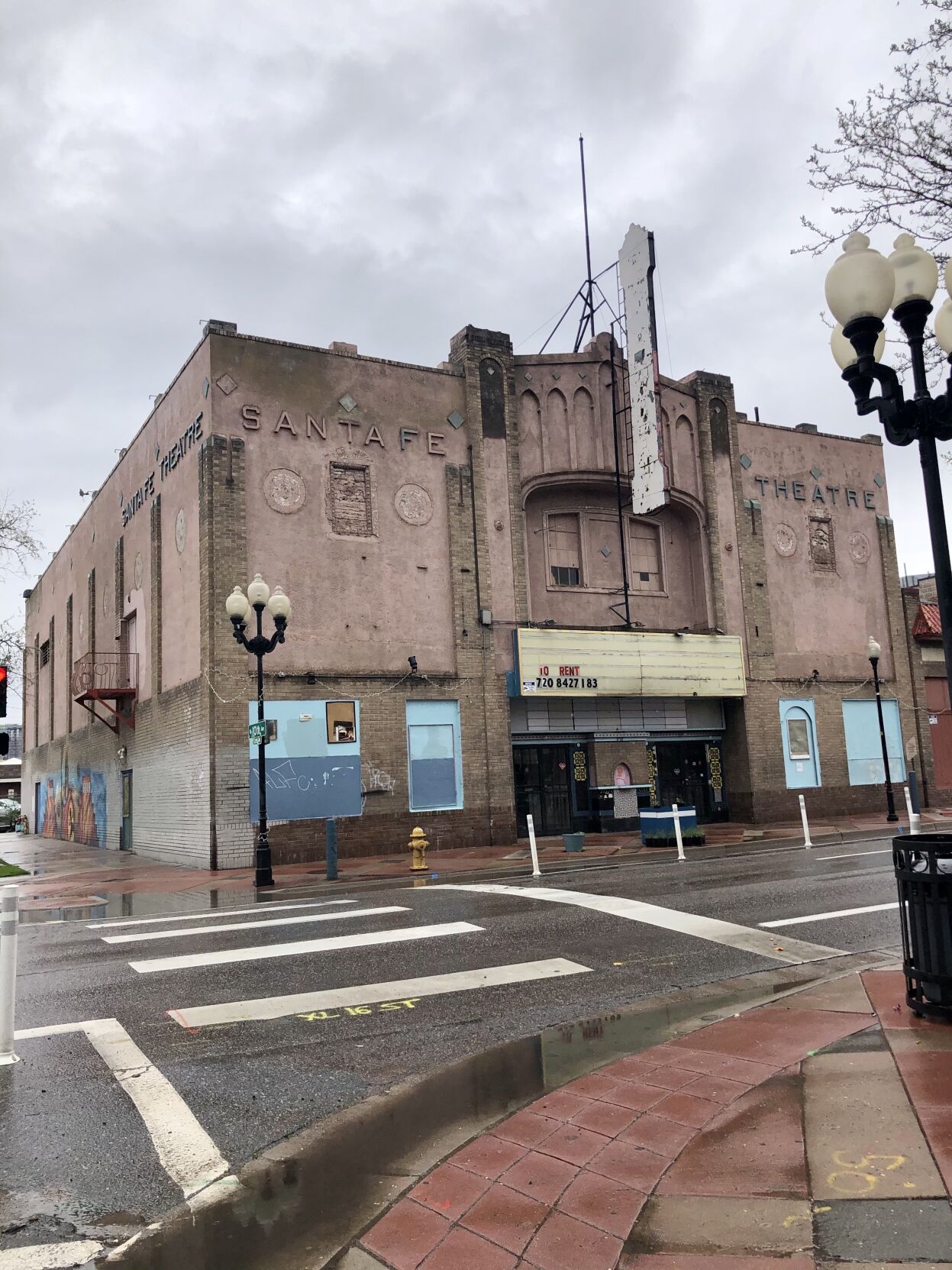 The shuttered Santa Fe Theatre plays a role in “The Bright Lights of Denver.” (courtesy of Off-Center)