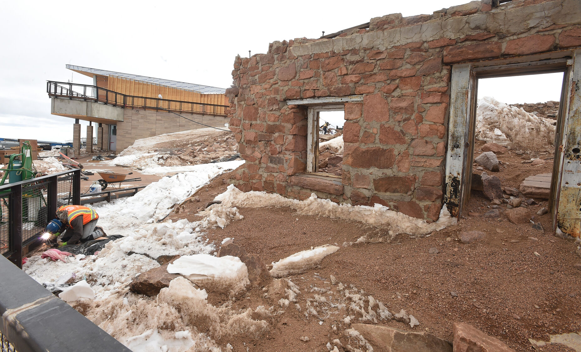With a new Summit Complex set to open, a history of construction atop Pikes Peak