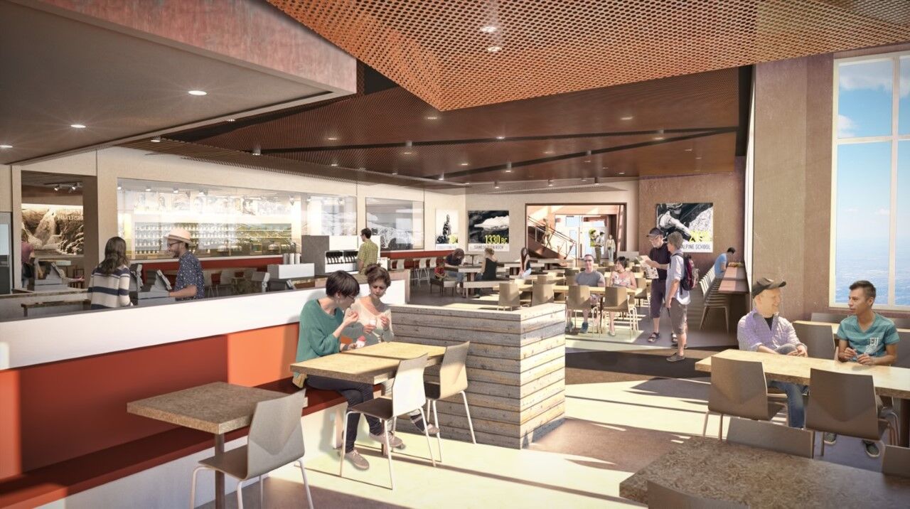 Dining at the soon to open Summit Visitor Center cafe will be larger and offer a wider range of menu items. Renderings courtesy of RTA Architects (Renderings courtesy of RTA Architects)