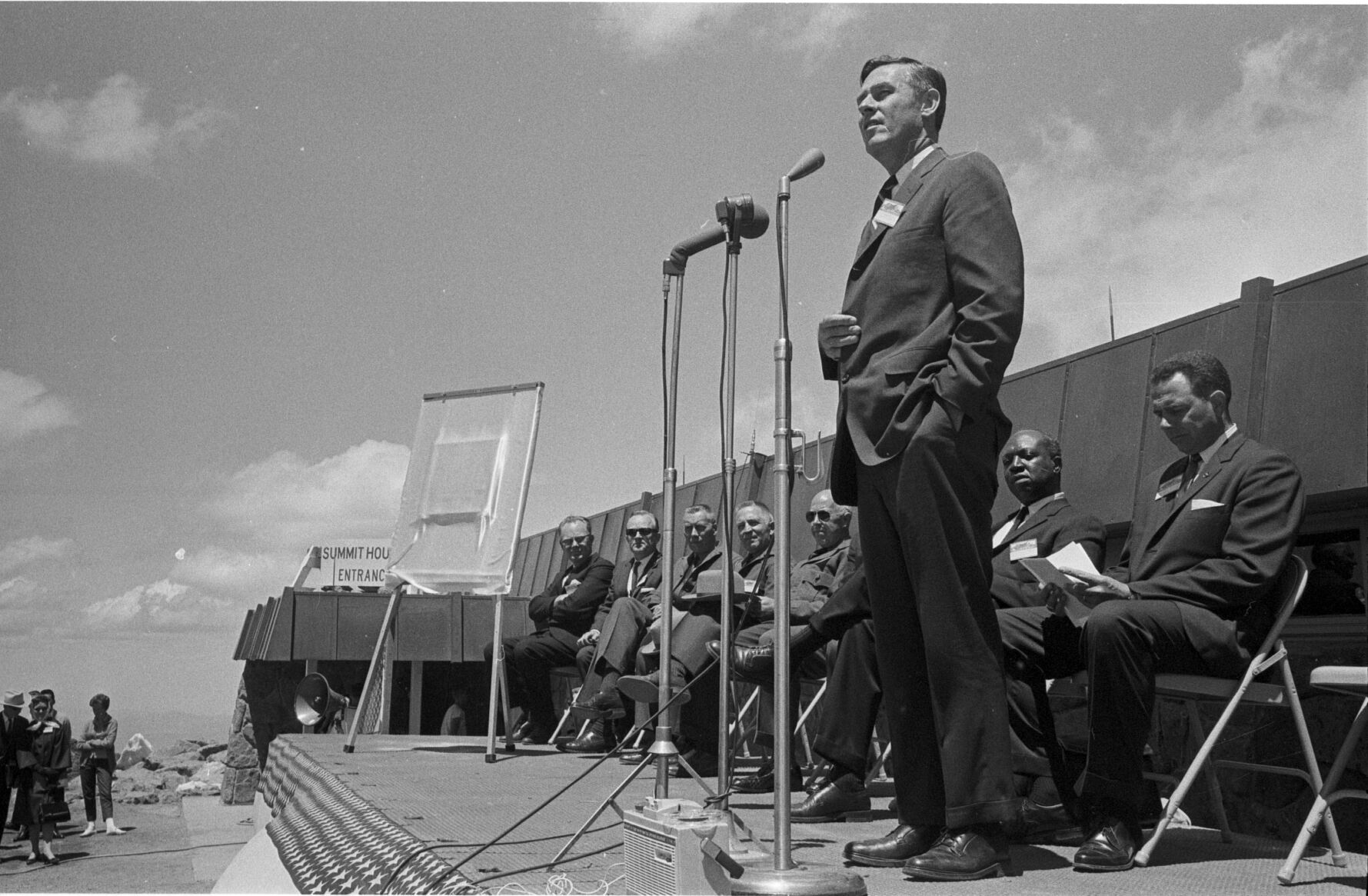 Colorado Gov. John Love at the dedication of the Pikes Peak Summit House in 1964. Stan Payne Collection, courtesy Pikes Peak Library District (stan payne Collection, courtesy of pikes peak library district, 004-310)