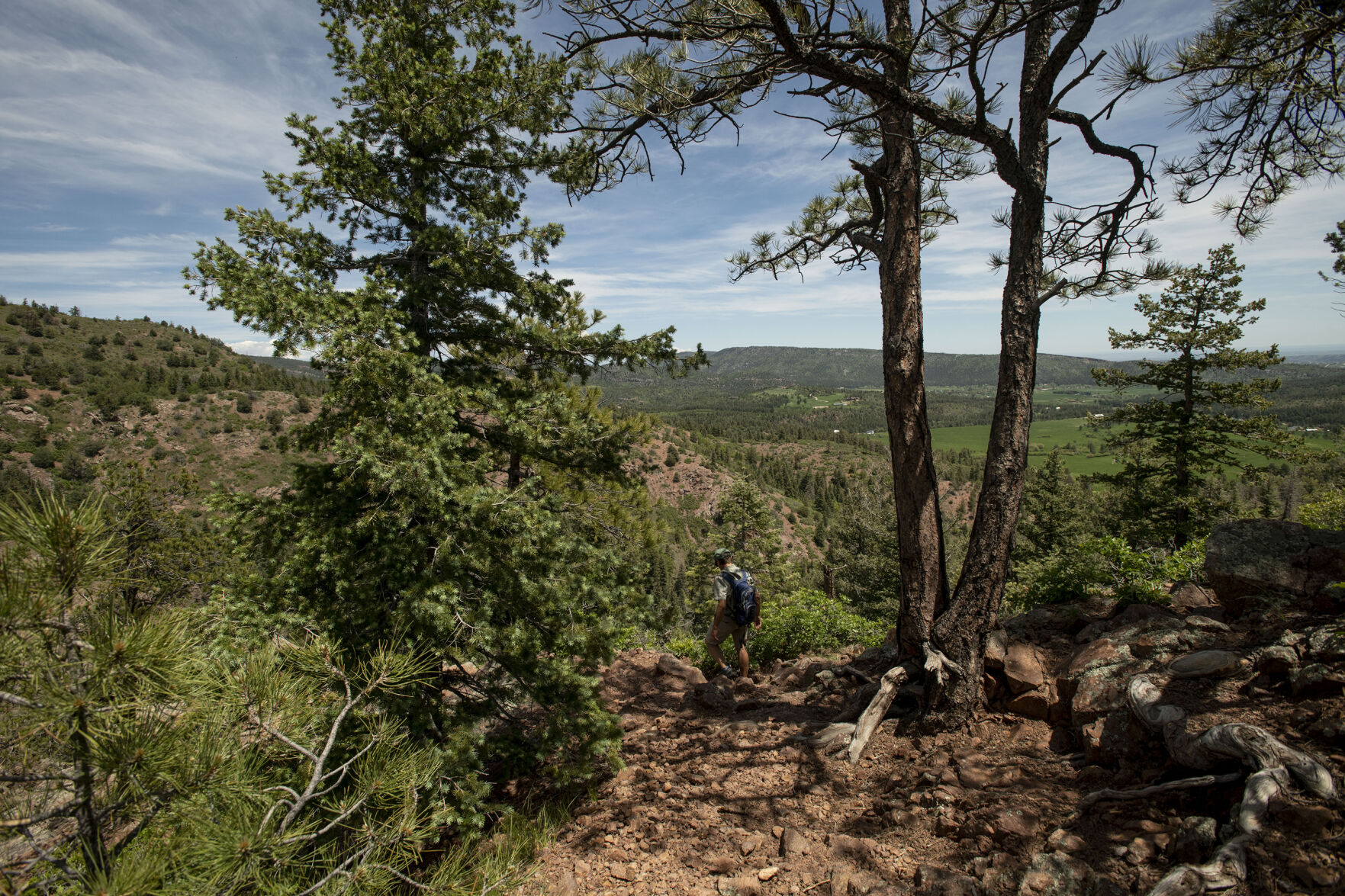 Dave Van Manen hikes the Mace Trail that overlooks Devil's Canyon at Pueblo Mountain Park located in Beulah, Colo., on Thursday, June 3, 2021. (Chancey Bush/ The Gazette) (Chancey Bush/ The Gazette)