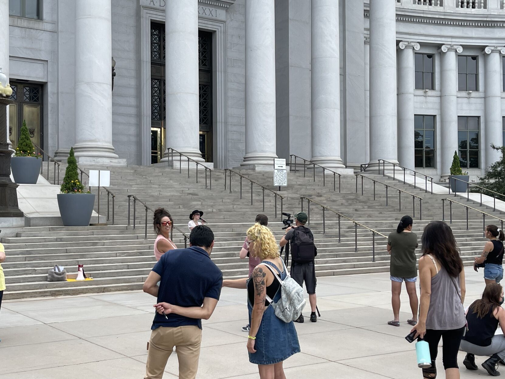 Around 20 people gathered at Denver City Hall this month to demand that Denver Public Schools issue new diplomas without Director Tay Anderson’s name after allegations of sexual misconduct. (The Denver Gazette)