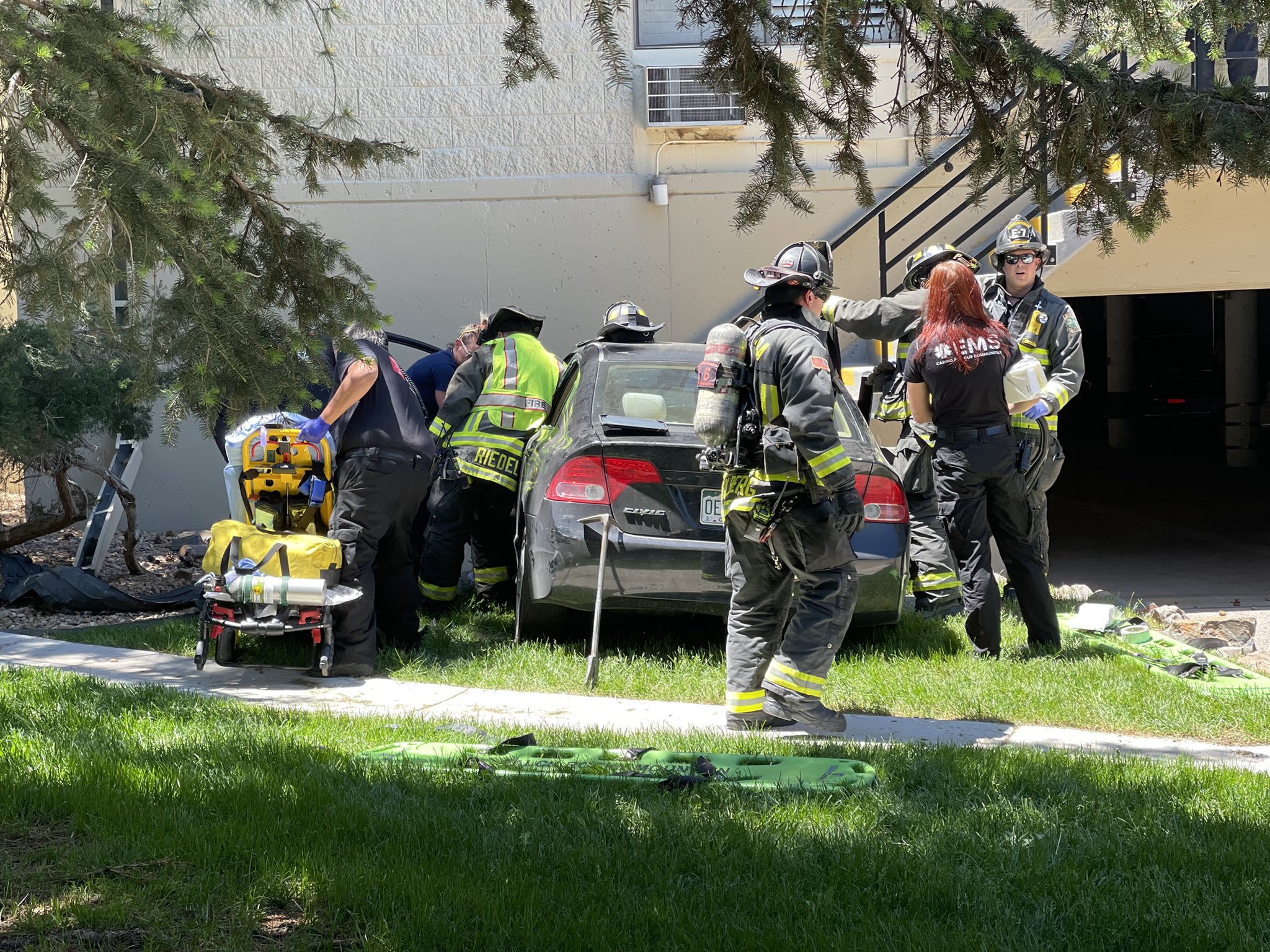 Wife dies after 88-year-old husband has medical episode, crashes into building
