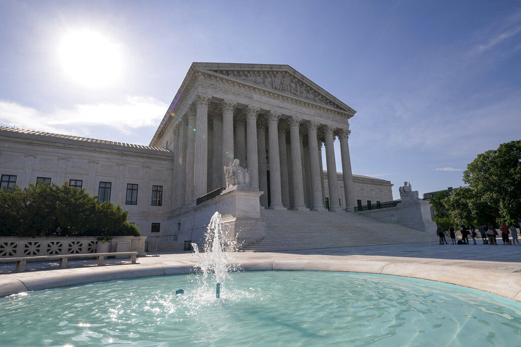 The Supreme Court is seen in Washington as the justices prepare to hand down decisions, Monday, June 17, 2019. ((AP Photo/J. Scott Applewhite))
