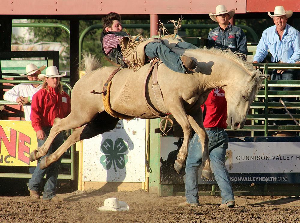 Gunnison Cattlemen’s Days runs July 1-18. The “Granddaddy of Colorado Rodeos” is staged by the community. (courtesy of Gunnison Cattlemen’s Days)
