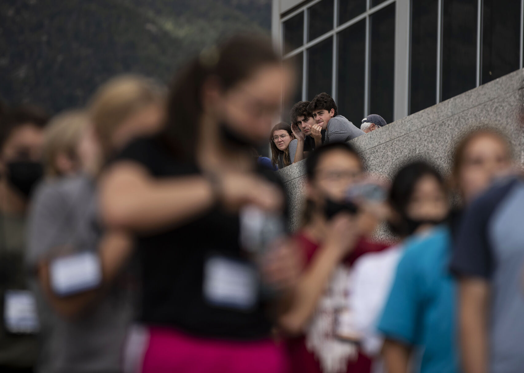 A basic cadet prepares to get his head shaved during In-Processing Day at the United States Air Force Academy in Colorado Springs, Colo., on Thursday, June 24, 2021. Over 1,100 incoming freshman will undergo six weeks of basic training before officially becoming cadets.(Chancey Bush/ The Gazette) (Chancey Bush/ The Gazette)