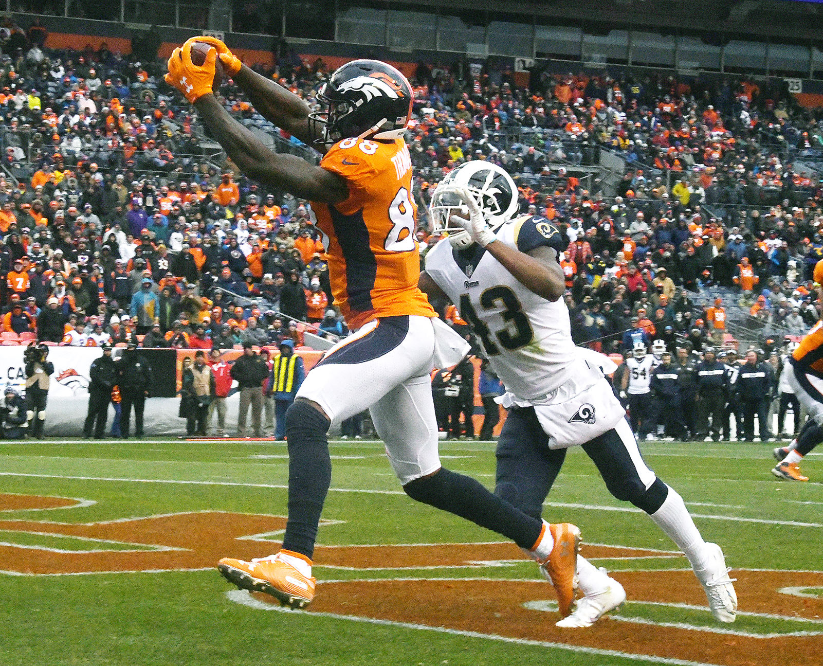 Receiver Demaryius Thomas retires from the NFL as a Bronco