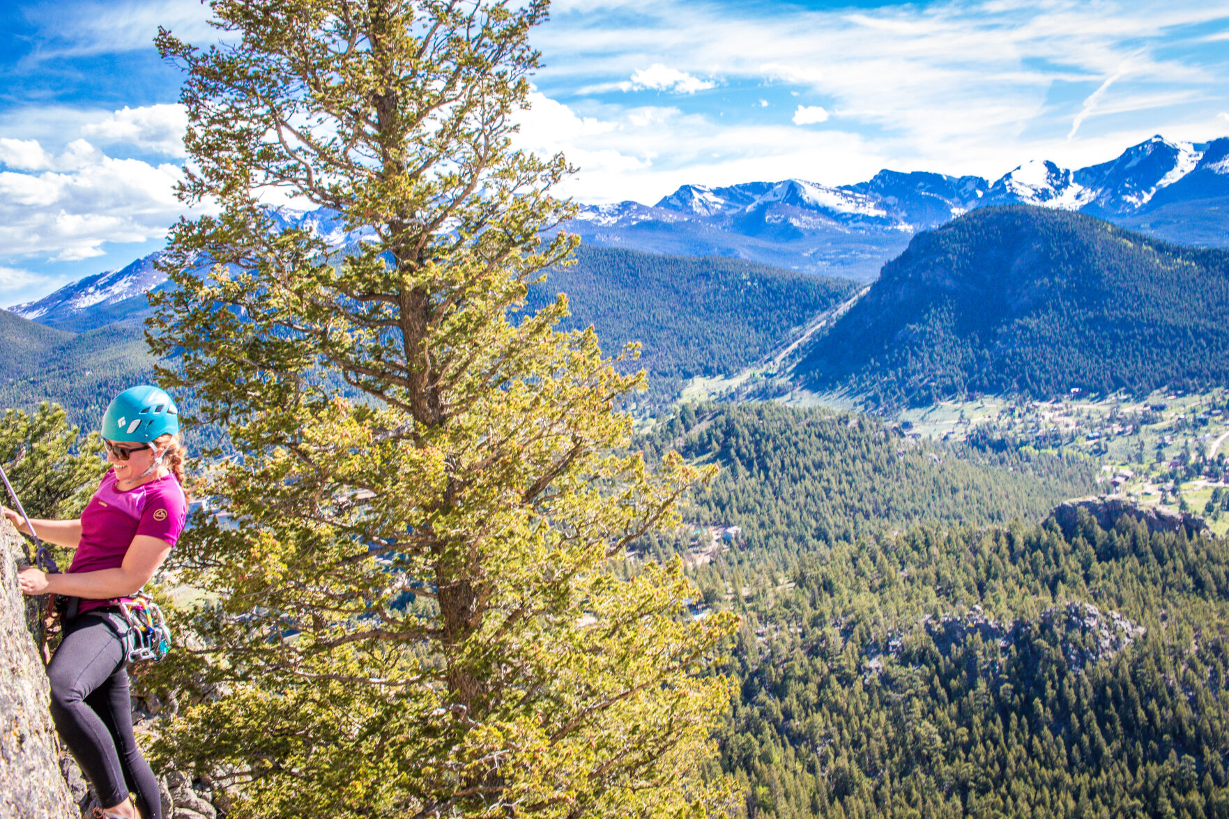 A guided climbing trip is but one summer possibility in Estes Park. Photo credit: {div class=”s-asset-attachments bf-scroll-element flex-quarter”} {/div} (Megan Maitland, Visit Estes Park)