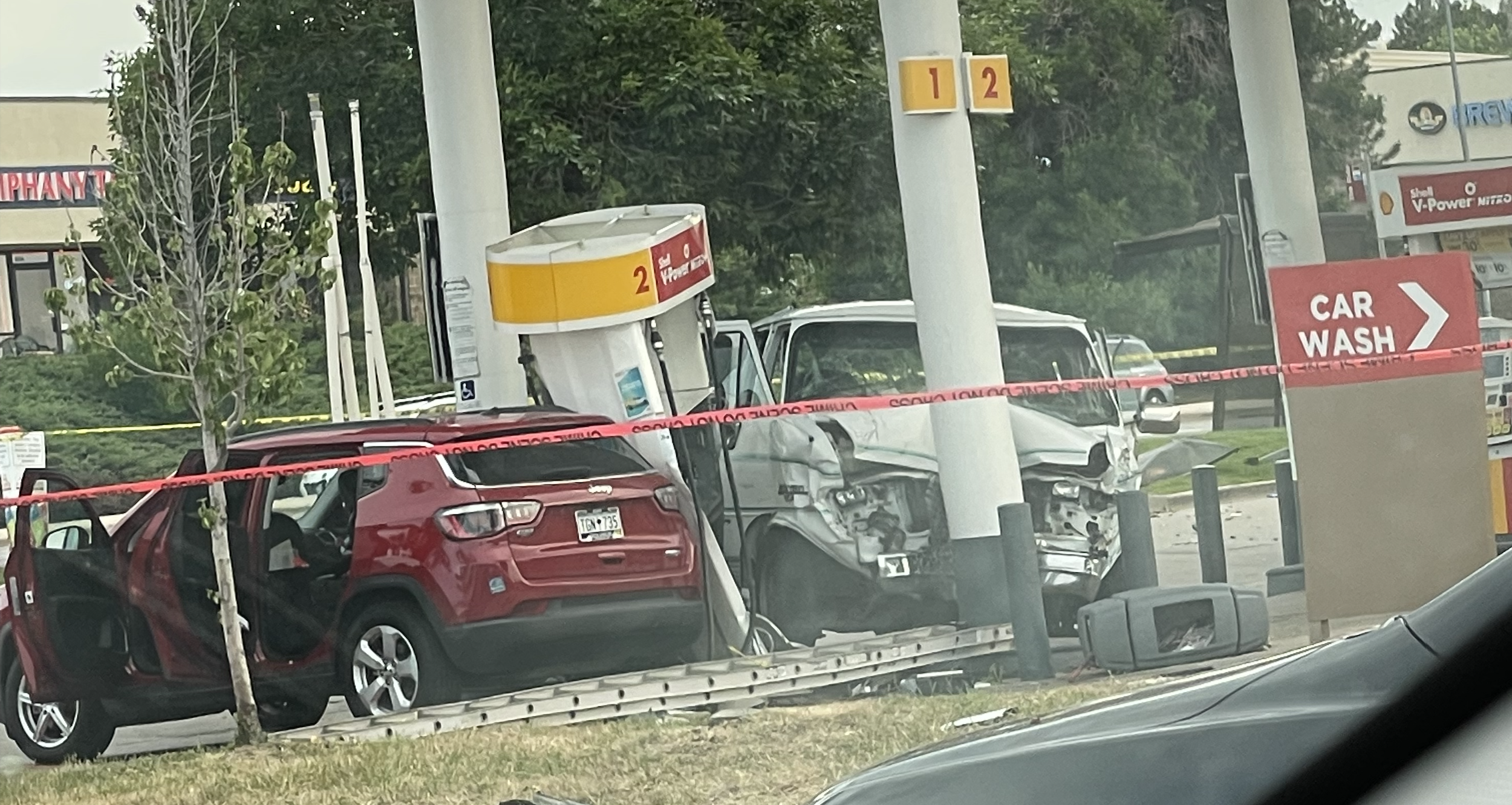 Driver dies after suffering medical episode, crashing into Aurora gas station
