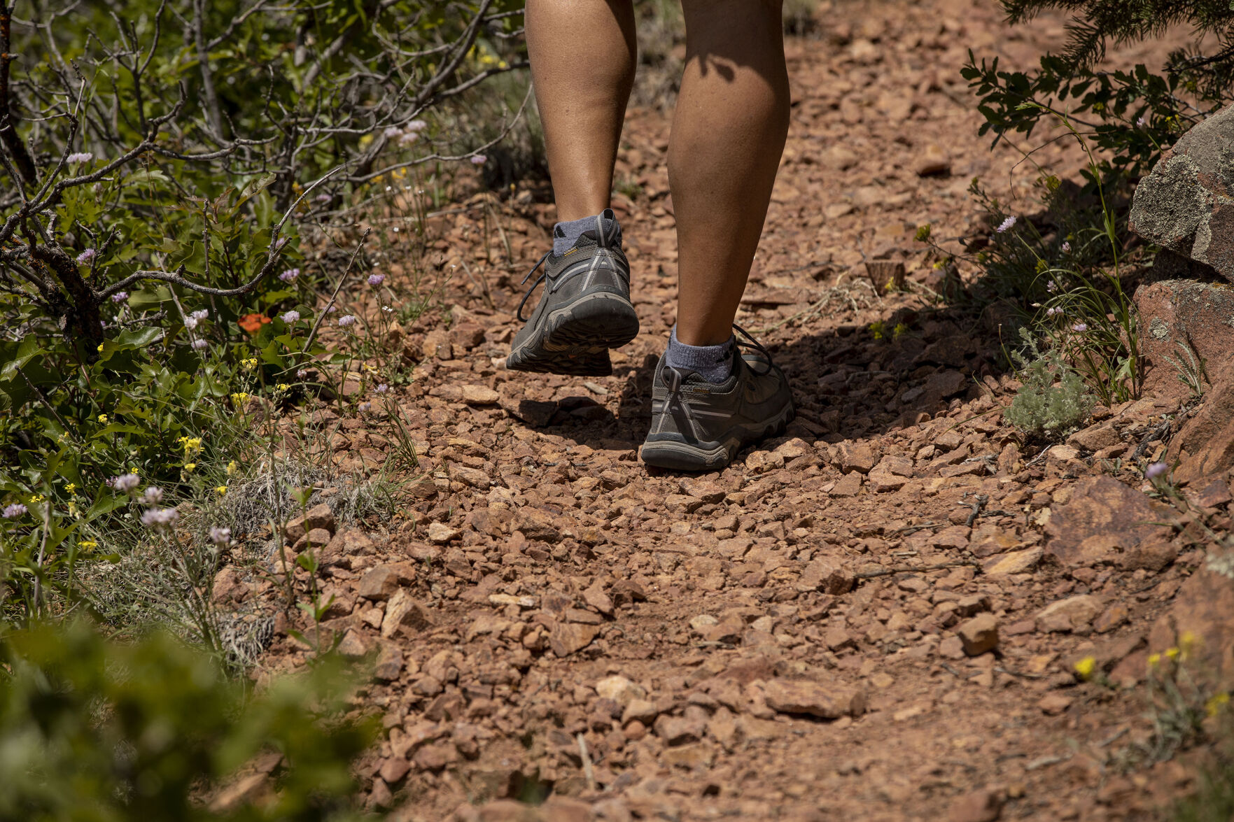 Dave Van Manen hikes the Mace Trail that overlooks Devil's Canyon at Pueblo Mountain Park located in Beulah, Colo., on Thursday, June 3, 2021. (Chancey Bush/ The Gazette) (Chancey Bush/ The Gazette)