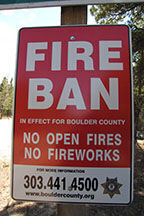 More counties across Colorado have enacted fire bans heading into the weekend as the state prepares for yet another wildfire season. (Courtesy of Boulder County)