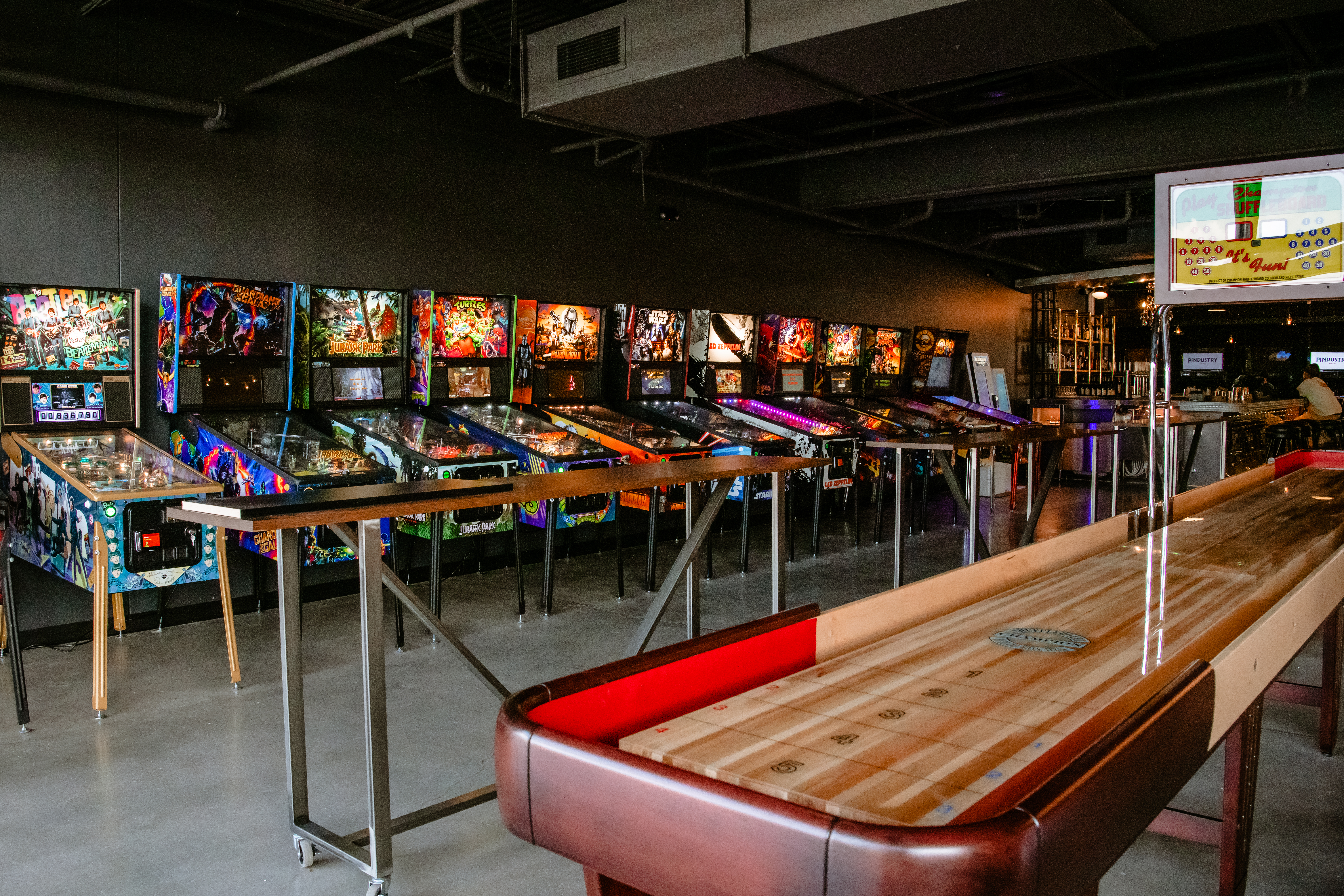 Some of the games at Pindustry, Greenwood Village's new entertainment center opening June 27. (Courtesy of Pindustry, Lucy Beaugard)