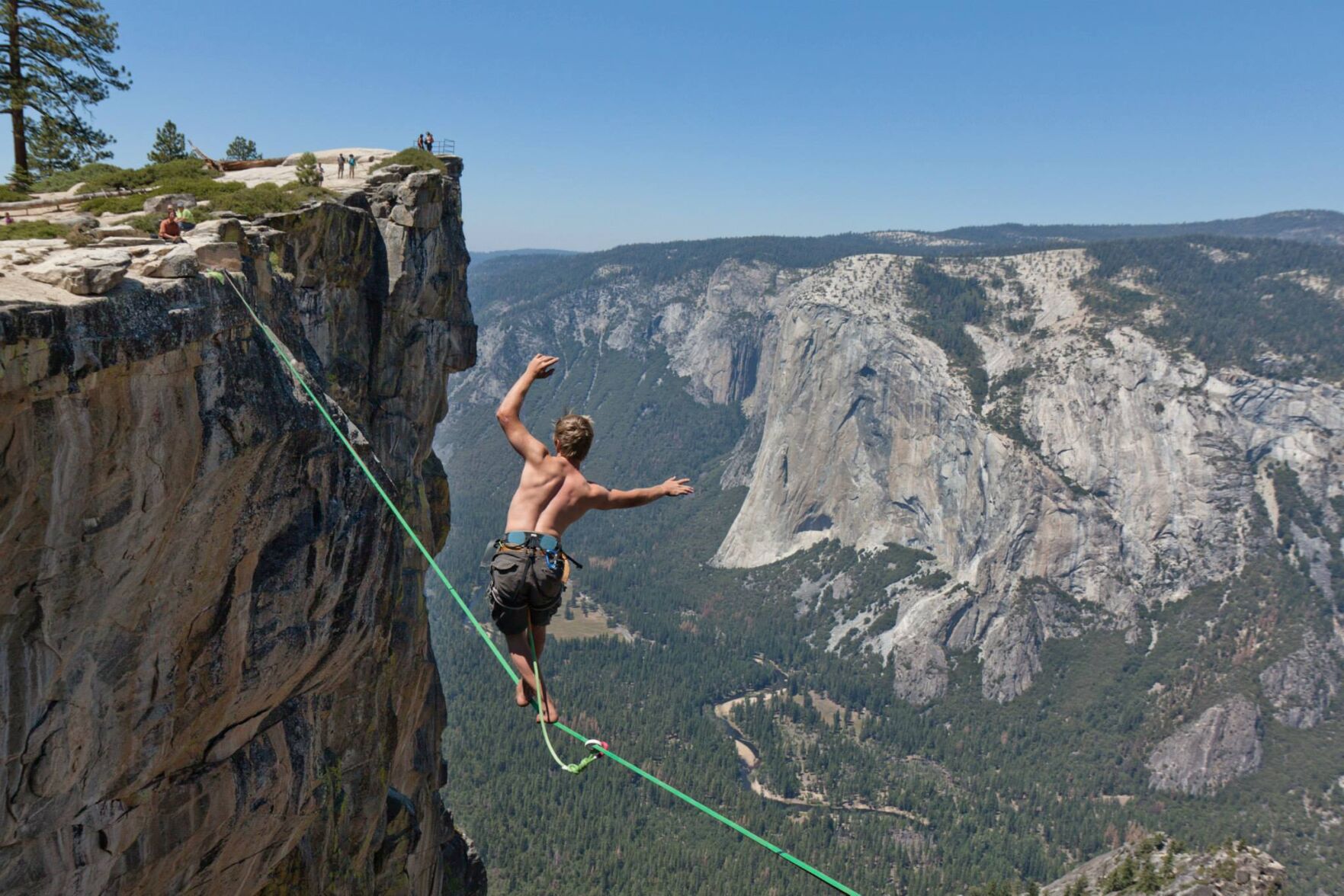 Dakota Collins of Fort Collins highlines in Yosemite National Park, considered the birthplace of the emerging sport. Photo courtesy Dakota Collins