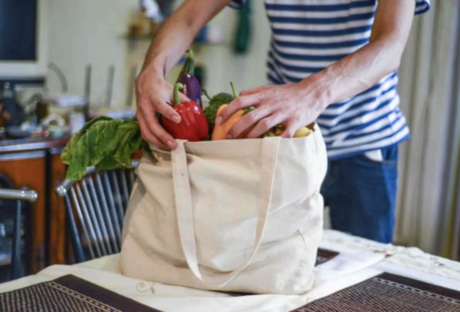 reusable bag grocery bag groceries canvas bag (Zuraisham Salleh/ Getty Images)
