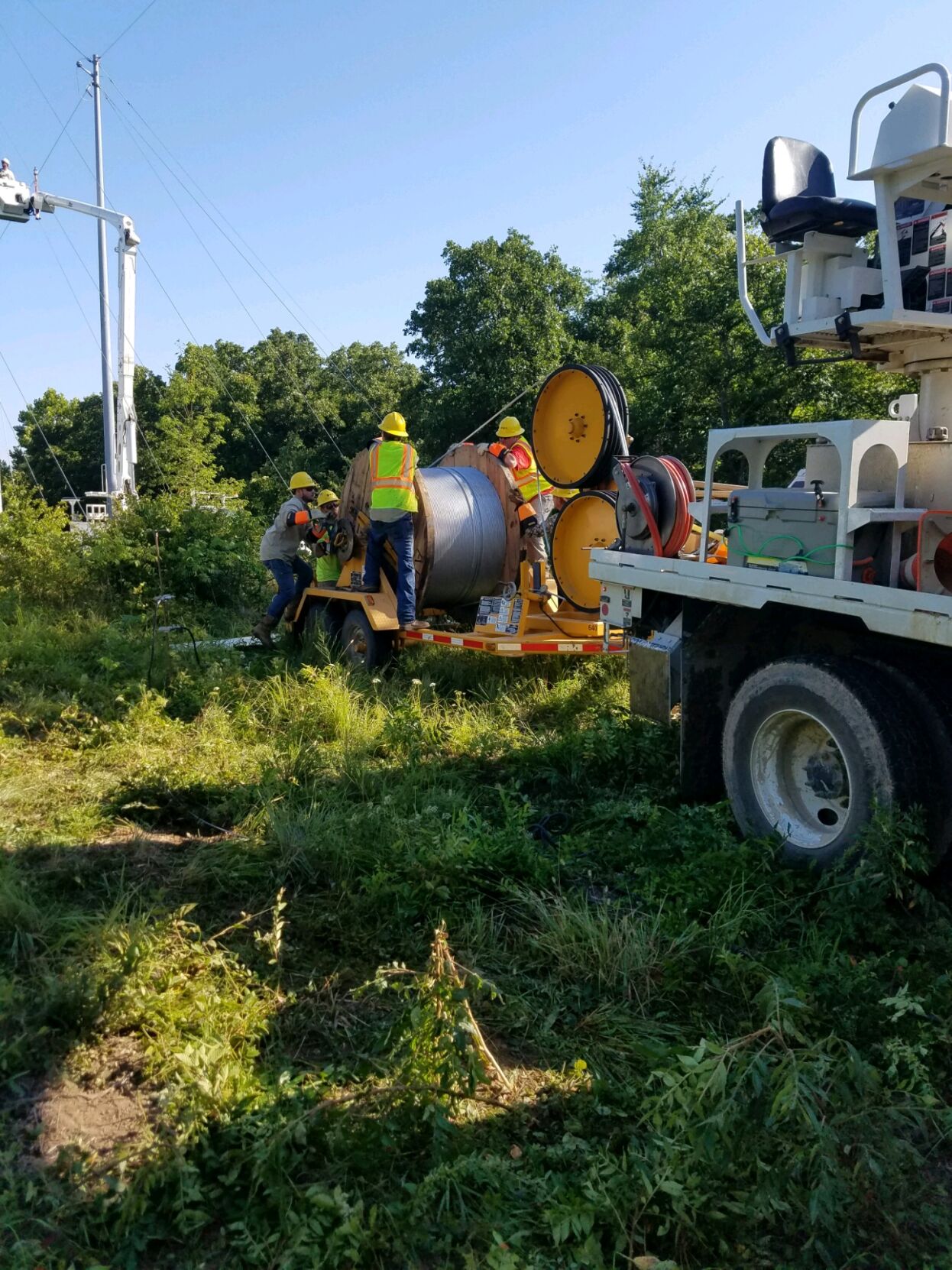 Conexon Connect workers install fiber optic cable in Missouri in 2017. (photos Courtesy of Conexon Connect)