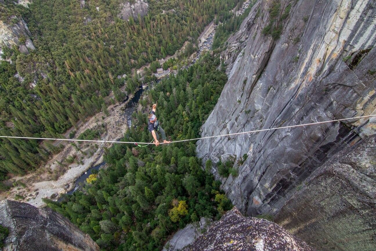 Dakota Collins of Fort Collins highlines in Yosemite National Park. (Photo courtesy of Dakota Collins)