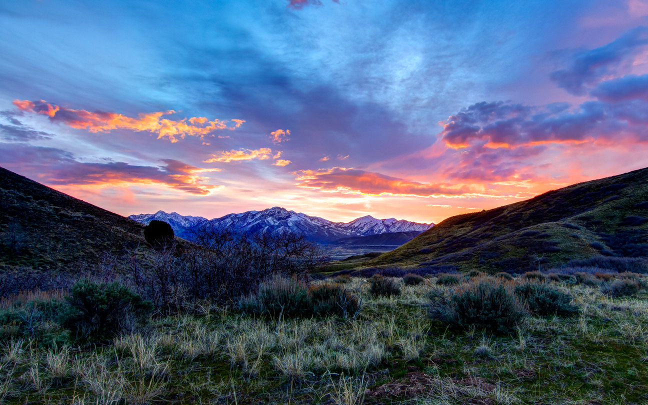 A brilliant sunrise over the Rocky Mountains bordering the eastern side of the Salt Lake Valley. Photo Credit: jhpics (iStock). (jhpics)