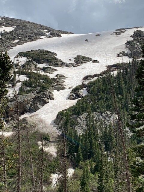 Sundance Mountain Snowfield, June 13, 2021. (Courtesy Rocky Mountain National Park)