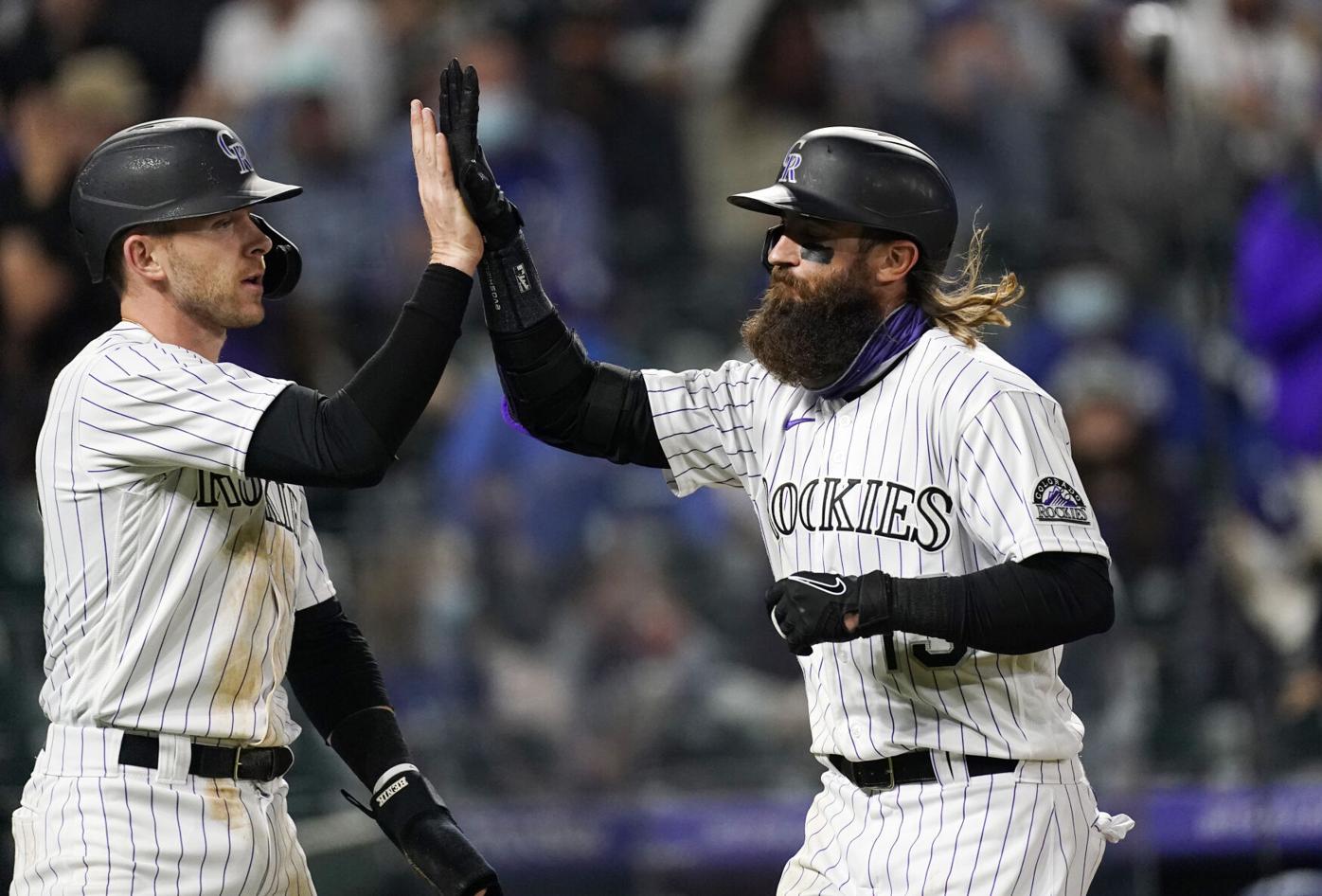 Trevor Story getting home run derby advice from Charlie Blackmon