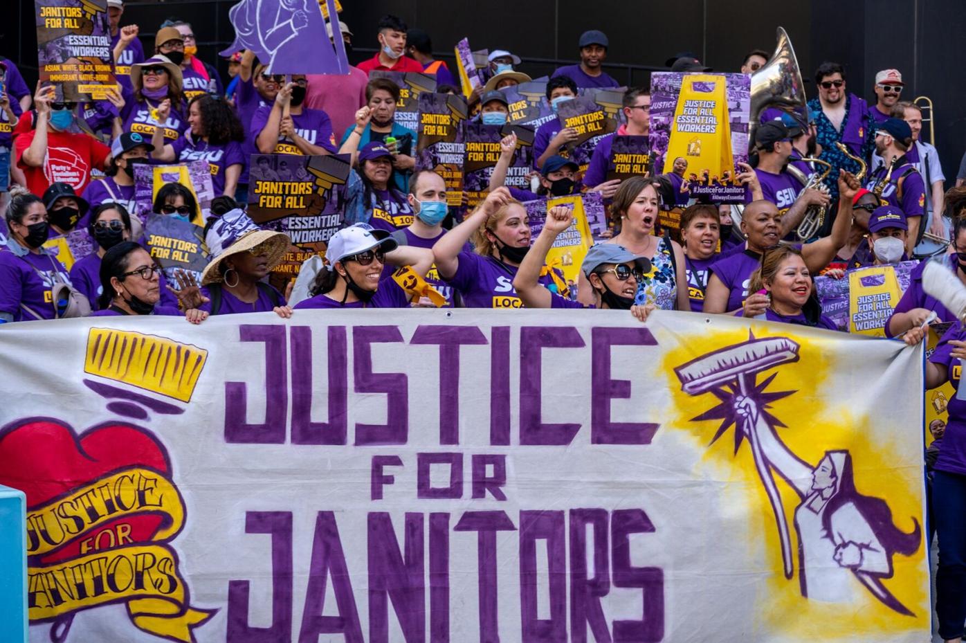 Local janitors reach agreement with cleaning contractors to get wage increase, protections
