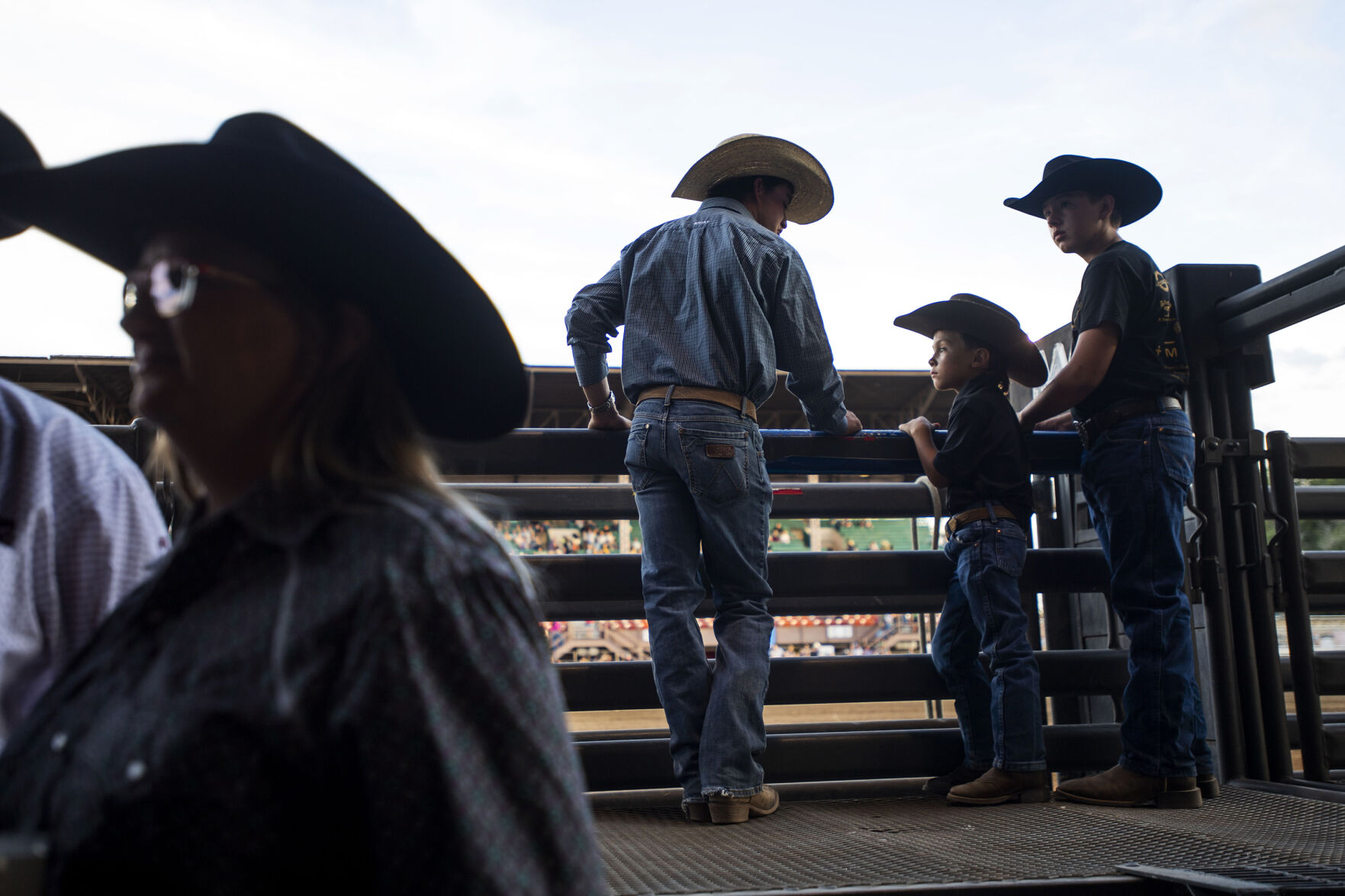 Cowboys prepare for the saddle bronc riding at the PRCA RAM Rodeo during the Colorado State Fair in Pueblo, Colo., on Friday, August 27, 2021. The fair kicked off on Friday and runs through Sept. 6. at the Colorado State Fairgrounds. (Chancey Bush/ The Gazette) (Chancey Bush/ The Gazette)