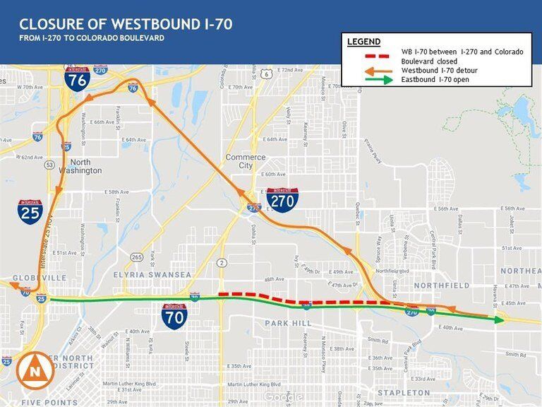 I70 detour; 8-6-21