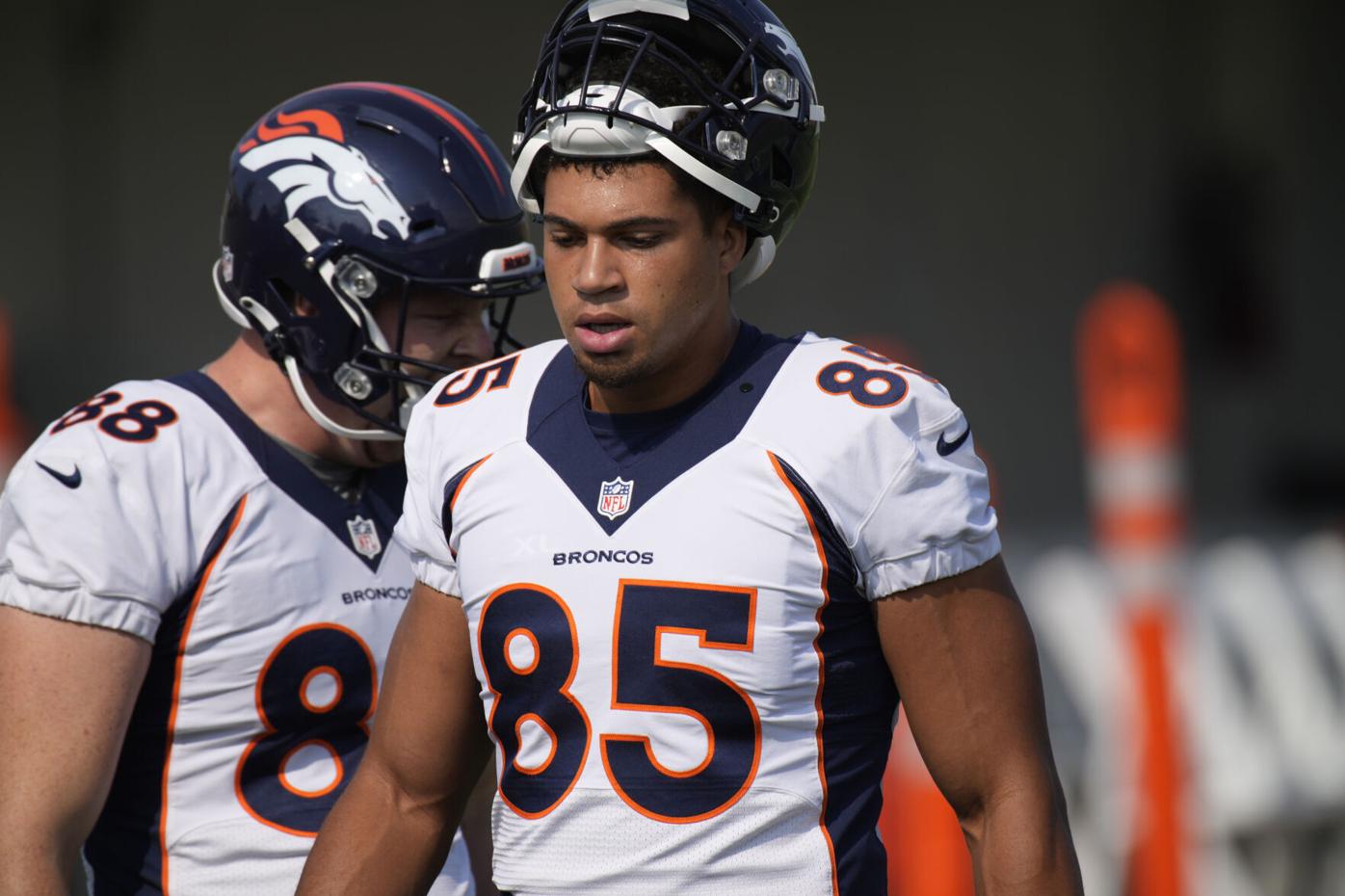Broncos tight end Albert Okwuegbunam feels ‘100%’ after knee injury