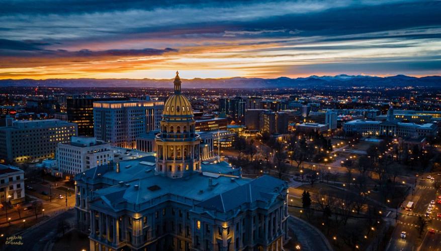 Denver skyline state capitol
